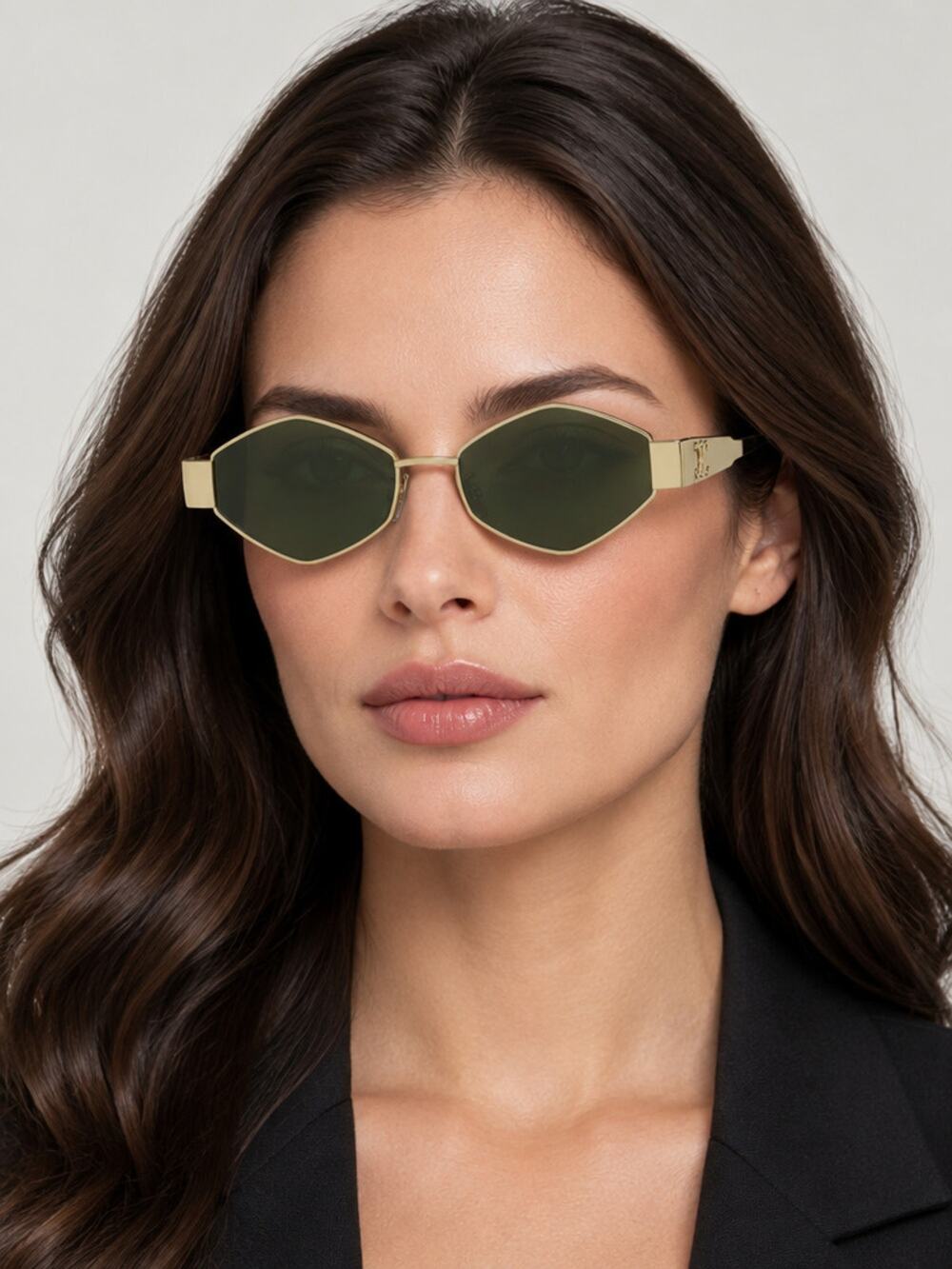 NEW Celine CL40254U 30N Gold Sunglasses Authentic